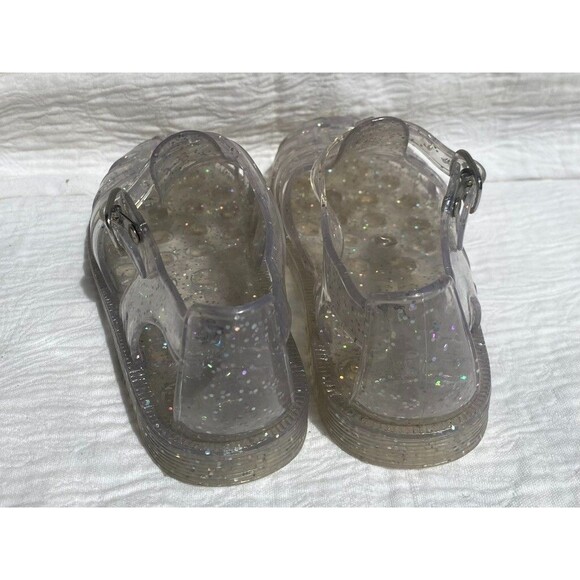 Baby GAP Clear Sparkle Jelly FSHMN Shoes Closed Toe Sandals -Girl’s -Size 10 T - Picture 4 of 9